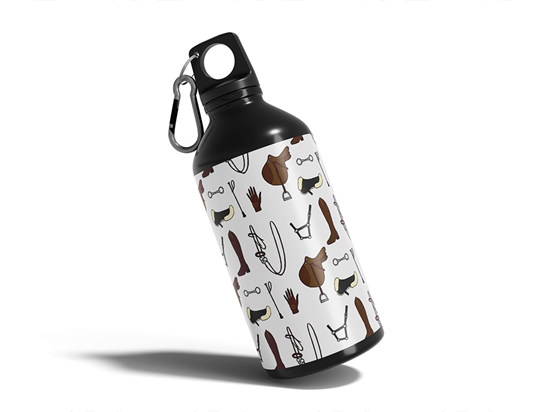 Tack and Gloves Sport Water Bottle DIY Stickers