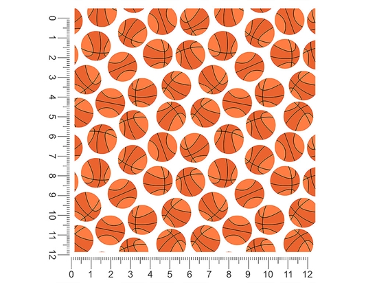 Plain Basketballs Sport 1ft x 1ft Craft Sheets