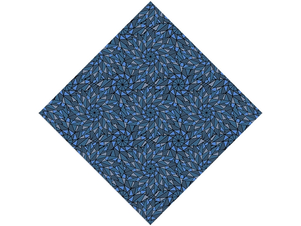 Blue Star Stained Glass Vinyl Wrap Pattern