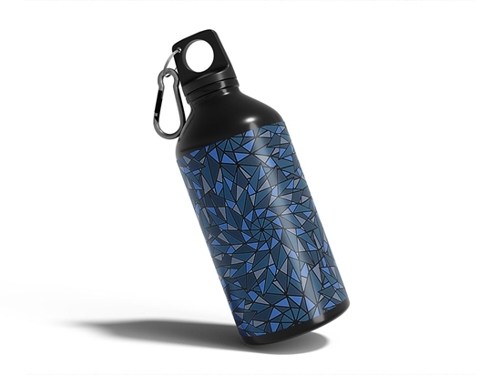 Blue Star Stained Glass Water Bottle DIY Stickers