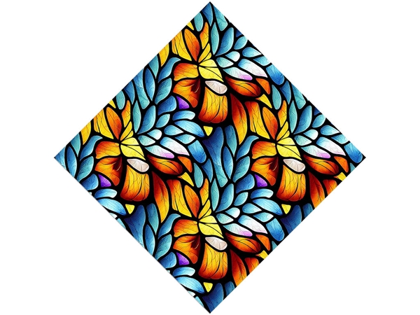 Floating Leaves Stained Glass Vinyl Wrap Pattern