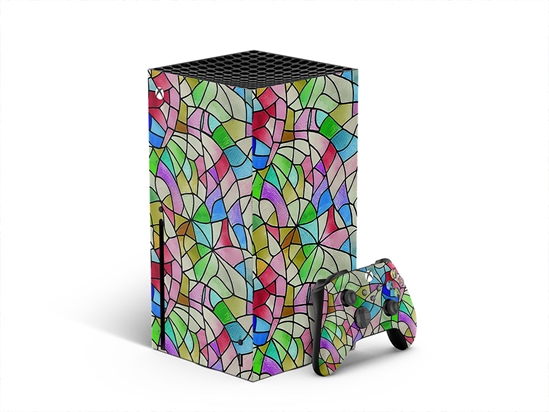 Rainbow Fragments Stained Glass XBOX DIY Decal