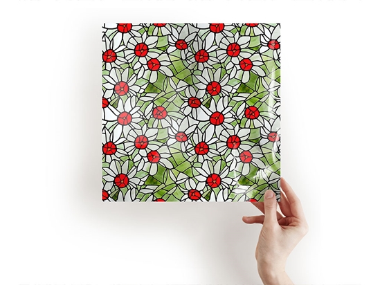 Rose Buds Stained Glass Craft Sheets