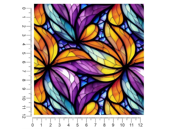 Smooth Petals Stained Glass 1ft x 1ft Craft Sheets