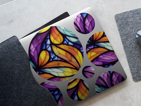 Smooth Petals Stained Glass DIY Laptop Stickers