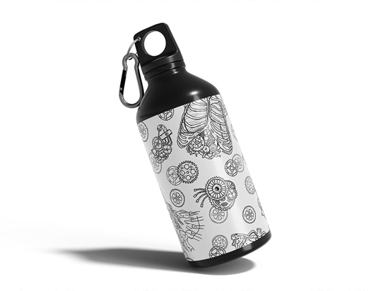 Clockwork Soul Steampunk Water Bottle DIY Stickers
