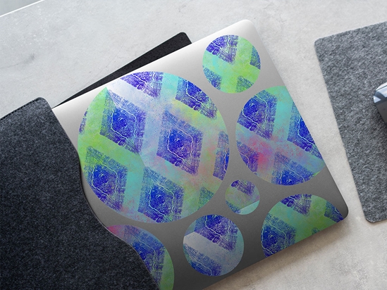 Diamond Ocean Tie Dye DIY Laptop Stickers