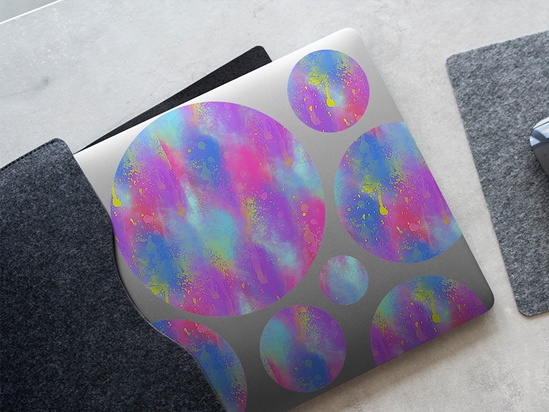 Painted Synthesis Tie Dye DIY Laptop Stickers