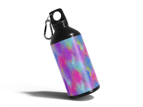 Painted Synthesis Tie Dye Water Bottle DIY Stickers