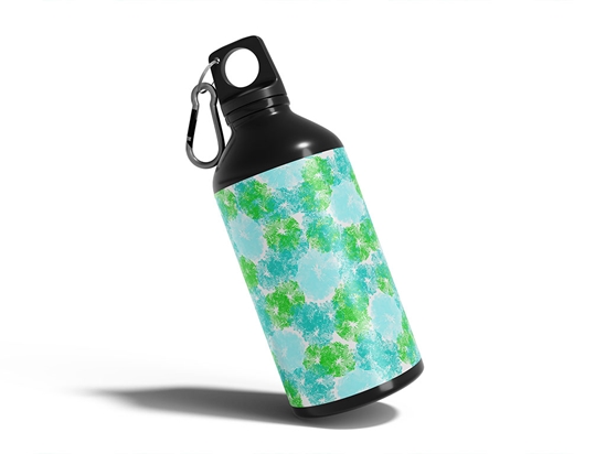 Wavy Wintergreen Tie Dye Water Bottle DIY Stickers
