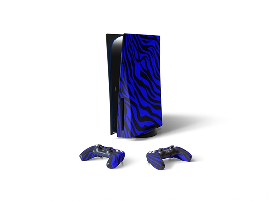 Blue Tiger Animal Print Sony PS5 DIY Skin
