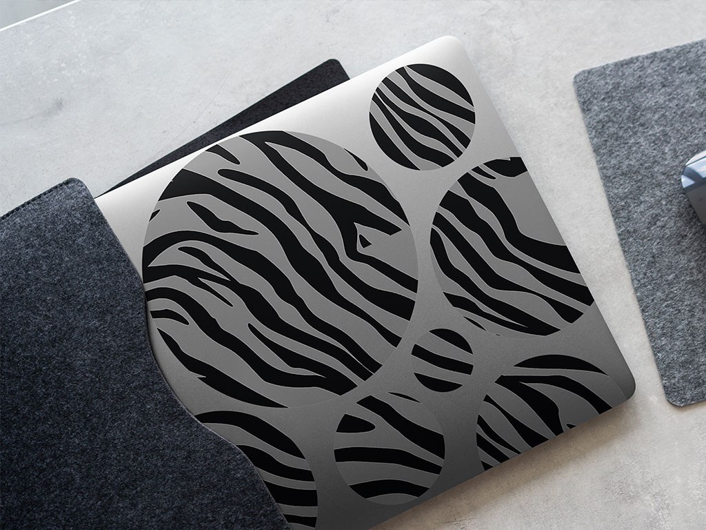 Gray Tiger Animal Print DIY Laptop Stickers