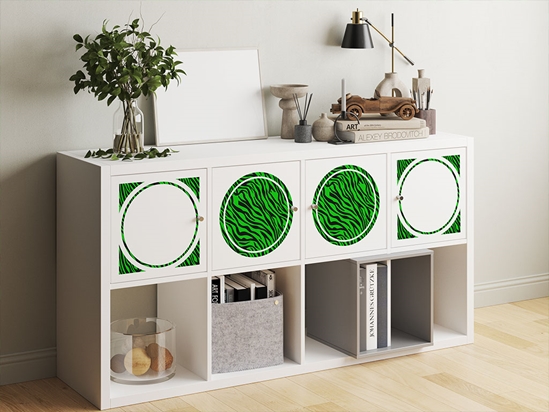 Green Tiger Animal Print DIY Furniture Stickers