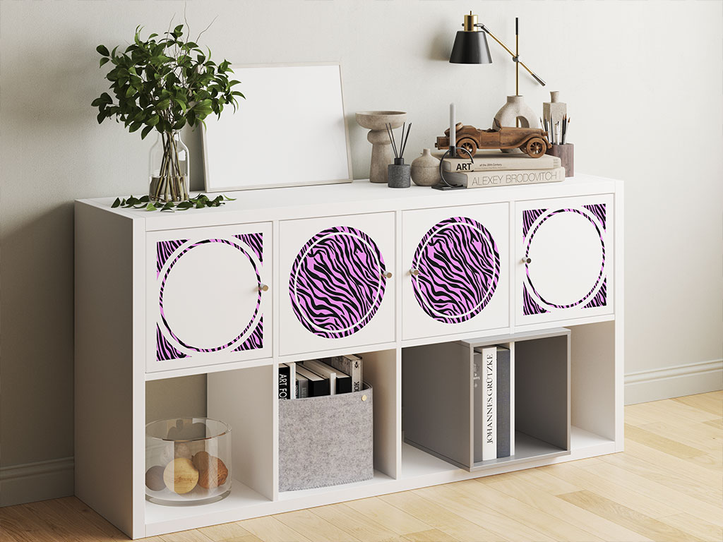 Pink Tiger Animal Print DIY Furniture Stickers