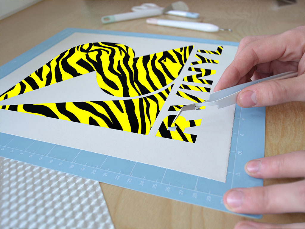 Yellow Tiger Animal Print Easy Weed Craft Vinyl