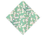 Aquamarine Cubes Tile Vinyl Wrap Pattern
