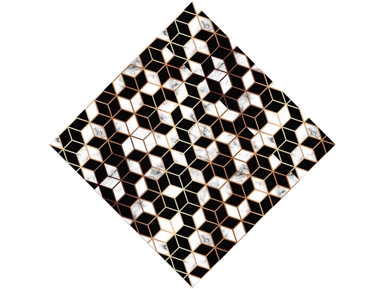 Black Cubes Tile Vinyl Wrap Pattern