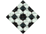 Checkered Flower Tile Vinyl Wrap Pattern