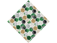Fern Hexagonal Tile Vinyl Wrap Pattern