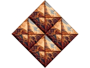 Rust Square Tile Vinyl Wrap Pattern
