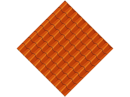 Orange Clay Tile Vinyl Wrap Pattern