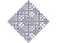 Blue Lace Tile Vinyl Wrap Pattern