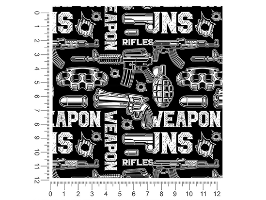 Black Arsenal Weapon 1ft x 1ft Craft Sheets