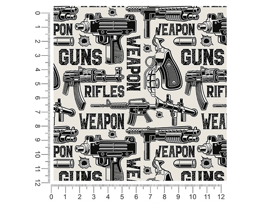 White Arsenal Weapon 1ft x 1ft Craft Sheets