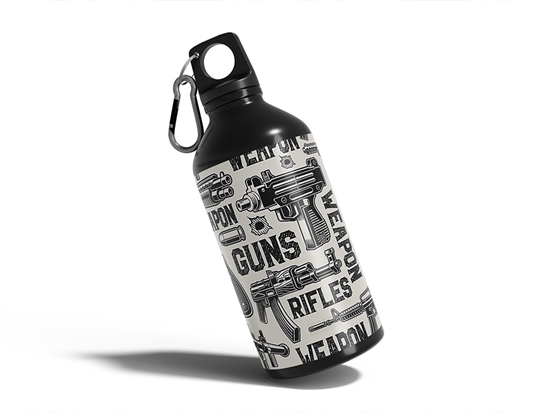 White Arsenal Weapon Water Bottle DIY Stickers
