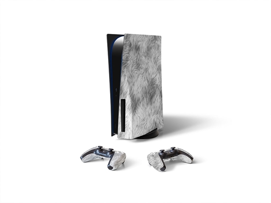 White Wolf Animal Print Sony PS5 DIY Skin