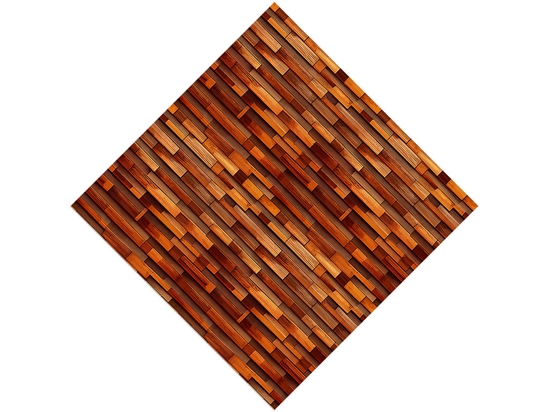 Uneven Chestnut Wooden Parquet Vinyl Wrap Pattern