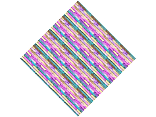 Unicorn Rainbow Wooden Parquet Vinyl Wrap Pattern
