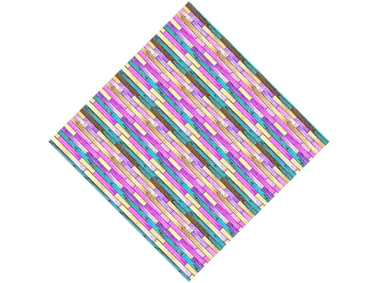 Unicorn Rainbow Wooden Parquet Vinyl Wrap Pattern