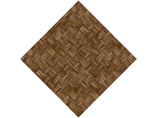 Chestnut  Wooden Parquet Vinyl Wrap Pattern