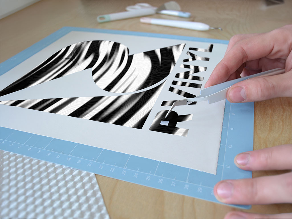 Borracha Zebra Animal Print Easy Weed Craft Vinyl