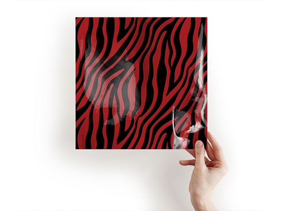 Red Zebra Animal Print Craft Sheets