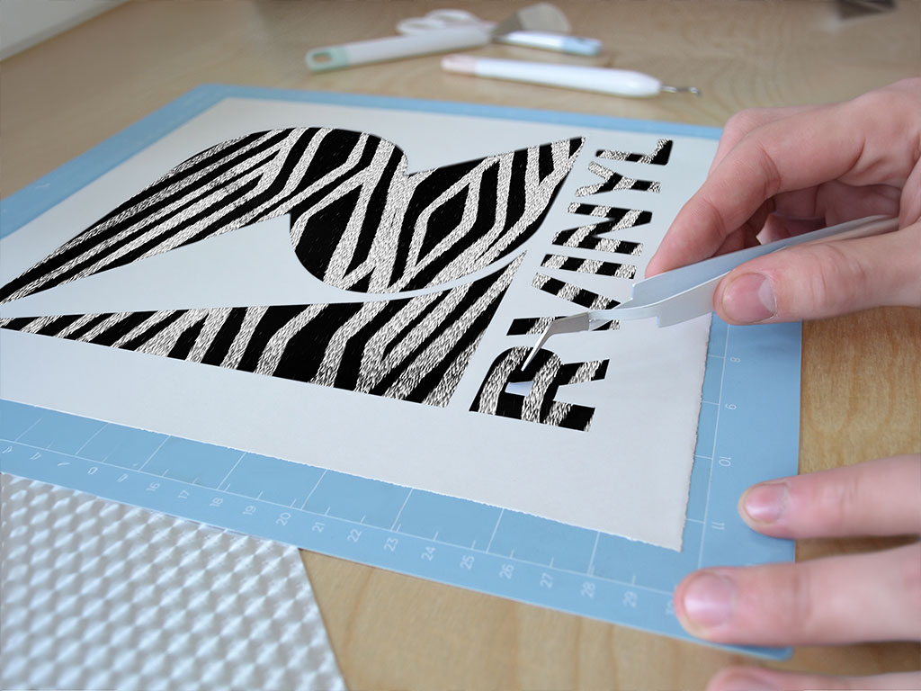 Tron Zebra Animal Print Easy Weed Craft Vinyl
