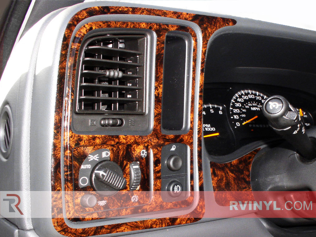 GMC Yukon 2003-2006 Wood Dash Kits With Auto Light Headlamp Switch Insert
