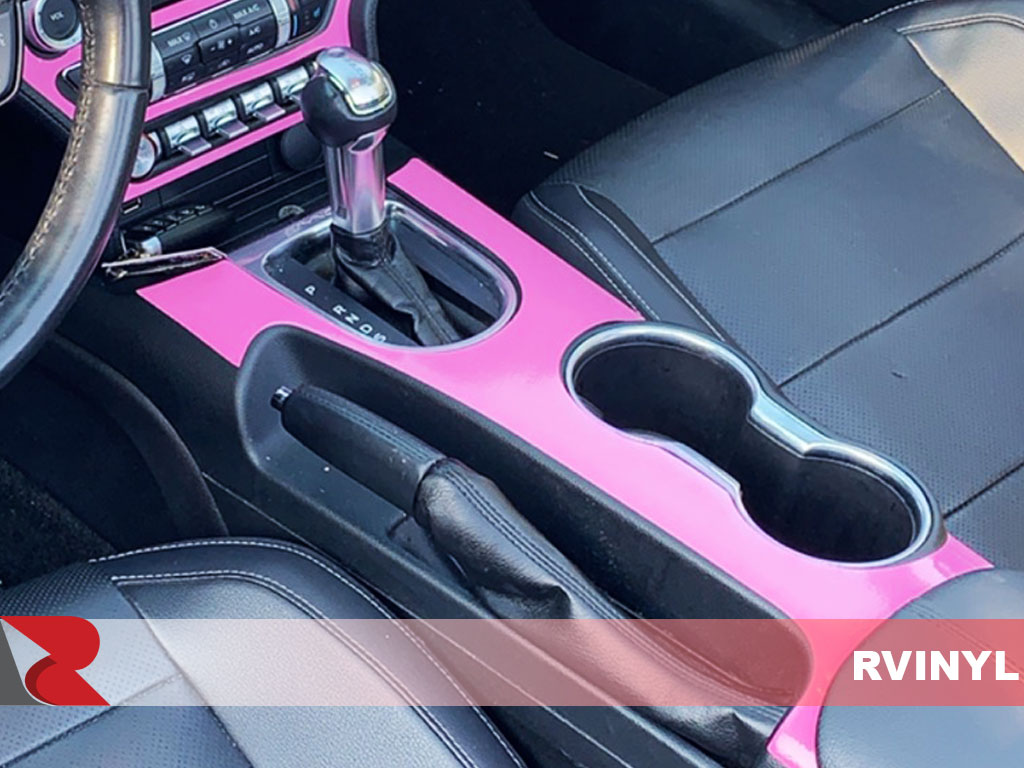 Carbon Fiber 4D Rvinyl Rdash Dash Kit Decal Trim for Ford Mustang 2015-2017 Black 