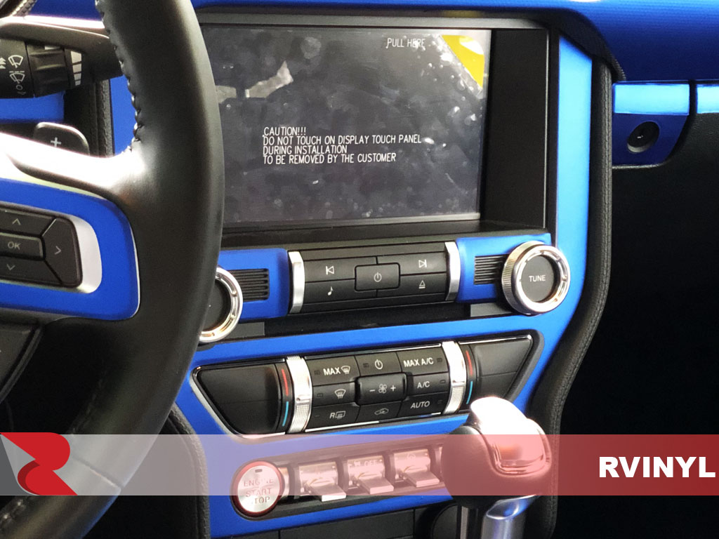 Rdash 2015 Ford Mustang Cruise Control Trim With Matte Chrome Blue Finish