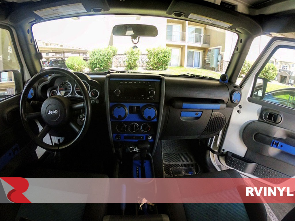 2007-2010 Rdash™ Jeep Wrangle Matte Blue Dash Kit