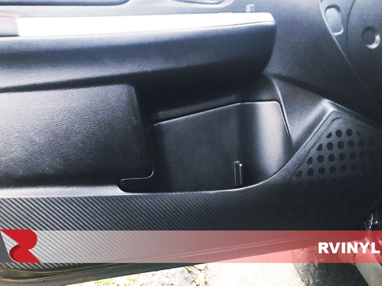 Rdash 2016-2017 Subaru Crosstrek door interior with Black Carbon Fiber dash kit