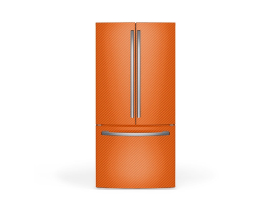 Rwraps 3D Carbon Fiber Orange DIY Built-In Refrigerator Wraps