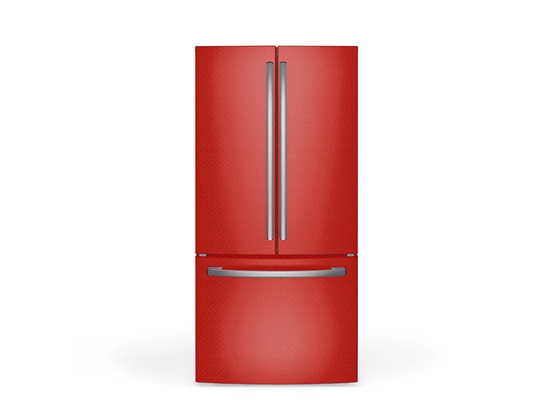 Rwraps 5D Carbon Fiber Epoxy Red DIY Built-In Refrigerator Wraps
