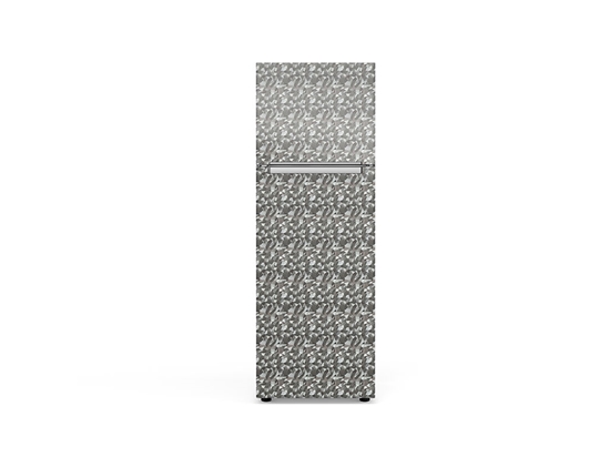Rwraps Camouflage 3D Fractal Silver DIY Refrigerator Wraps