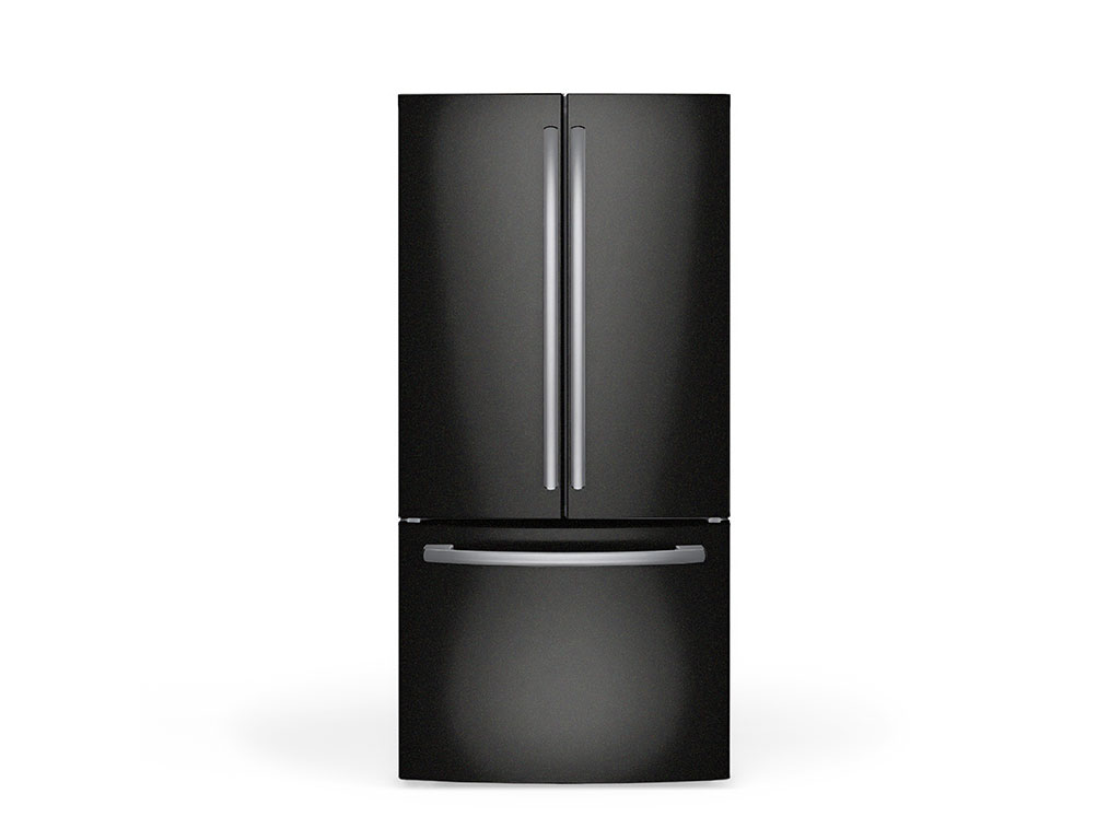 Rwraps Gloss Metallic Black DIY Built-In Refrigerator Wraps