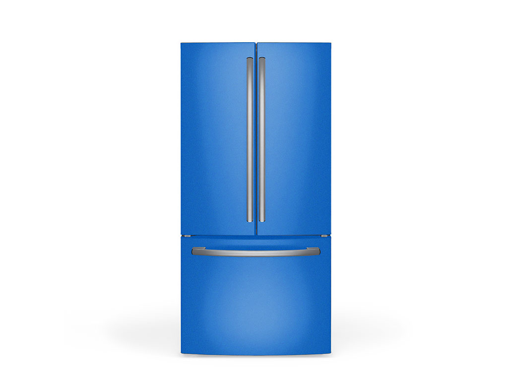 Rwraps Gloss Metallic Bright Blue DIY Built-In Refrigerator Wraps