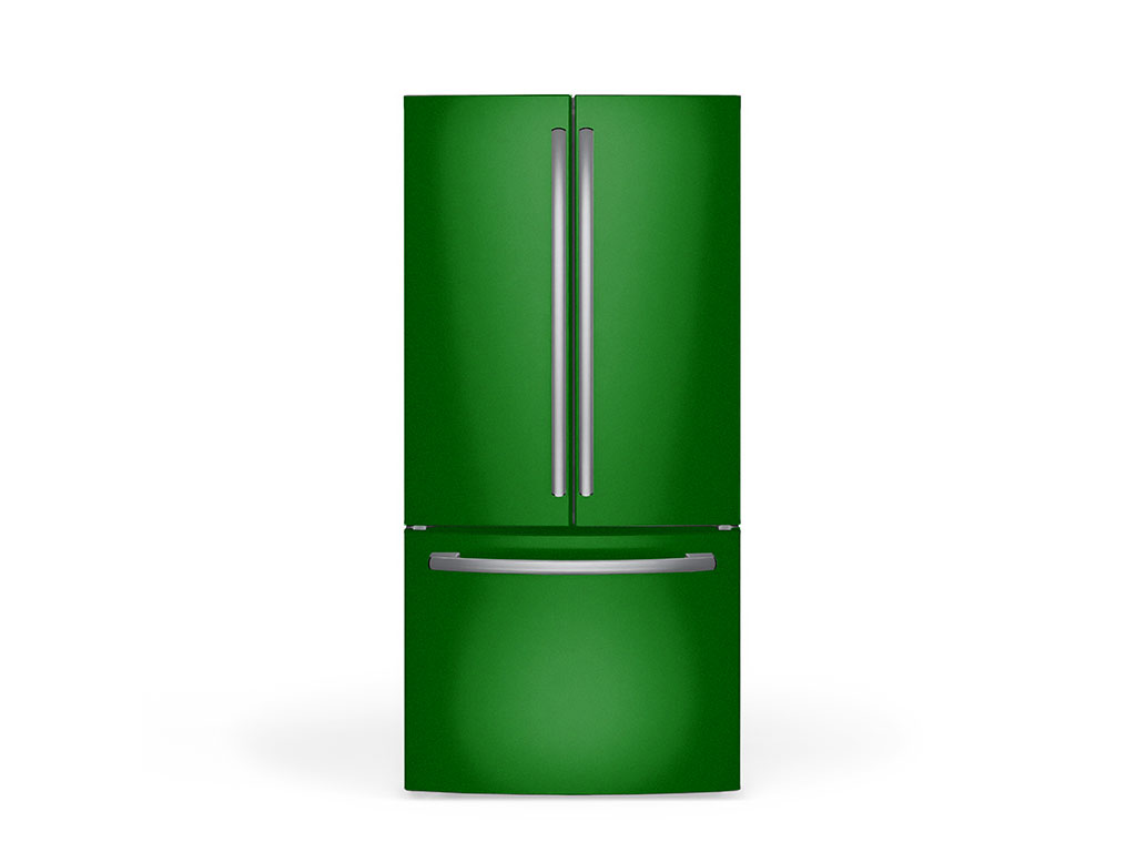 Rwraps Gloss Metallic Dark Green DIY Built-In Refrigerator Wraps