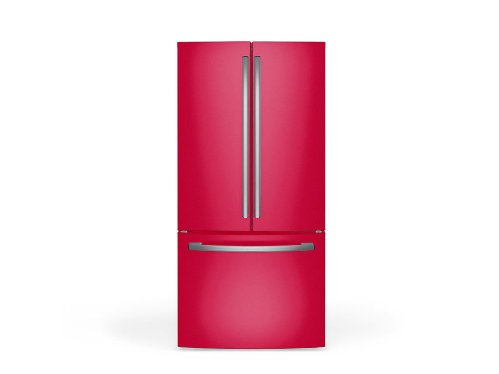 Rwraps Gloss Metallic Rose Red DIY Built-In Refrigerator Wraps