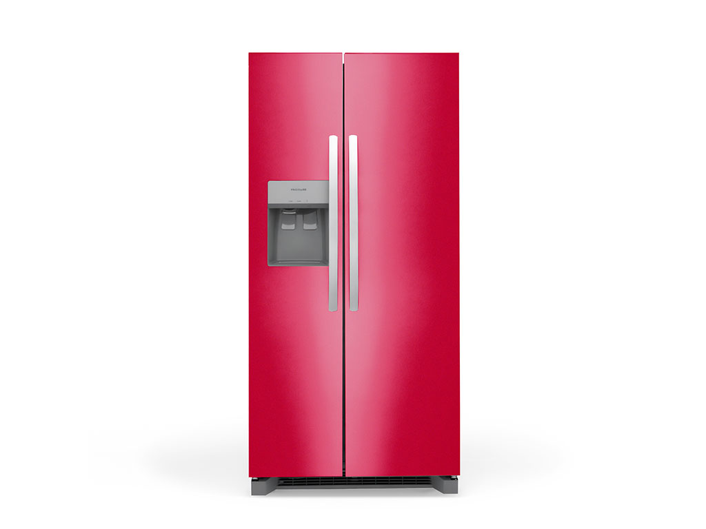 Rwraps Gloss Metallic Rose Red Refrigerator Wraps